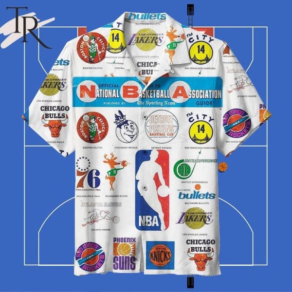 @/Nba All Teams Logo Collection White 3D Hawaiian Shirt