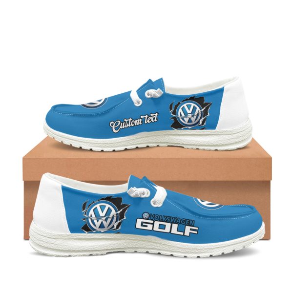 Volkswagen Golf Moccasin Slippers Shoes, Custom Name Shoes, Customize Logo Car or Motorcycles model