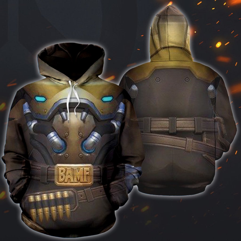 3D Ow Printed Amour Hoodie 007