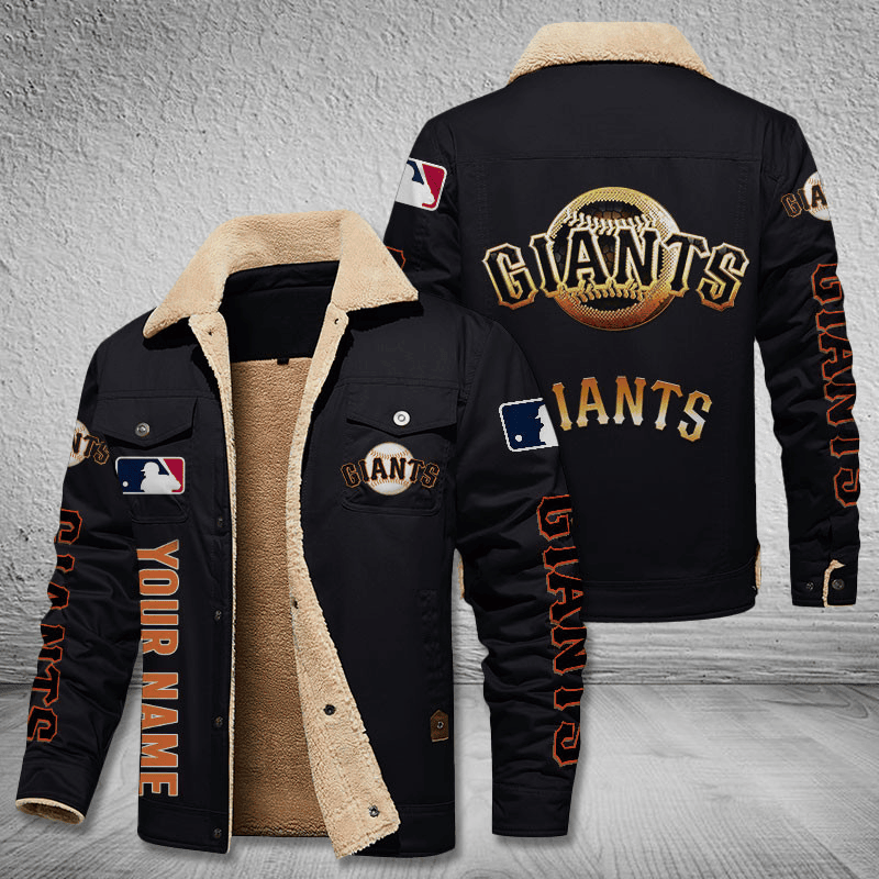 San Francisco Giants Unisex Custom Name Stand Collar Jacket