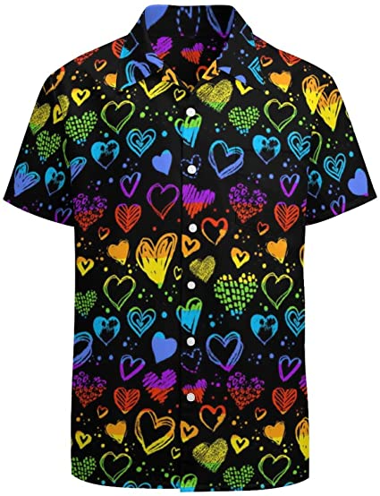 Hawaiian Shirt 3D For Pride Month, Rainbow Lgbt Print Summer Hawaiian Shirts Beach Shirts Gift For Lesbian Gaymer