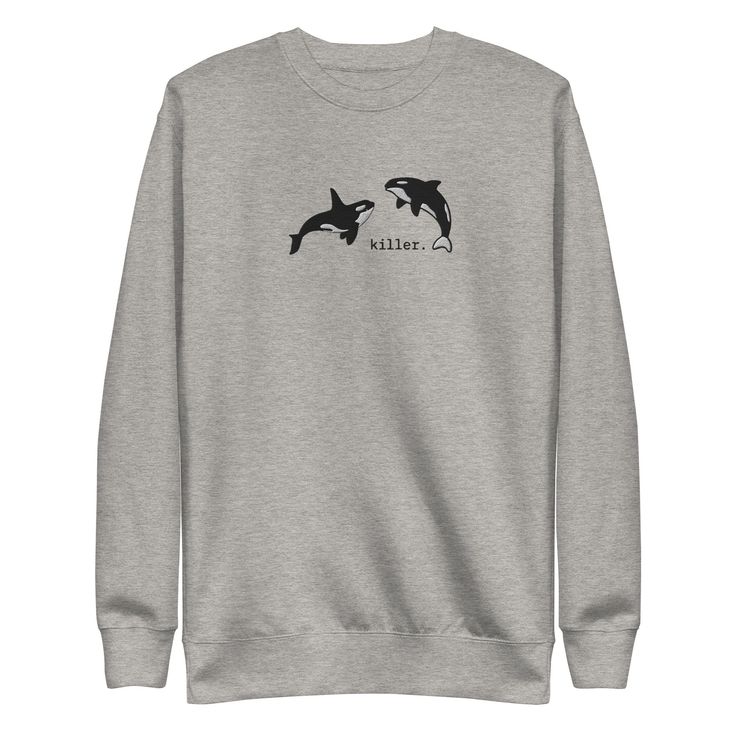 Embroidered Orca Whale sweatshirt, Killer whale pullover, Orca Lover shirt, Nautical gift, Ocean lover gift