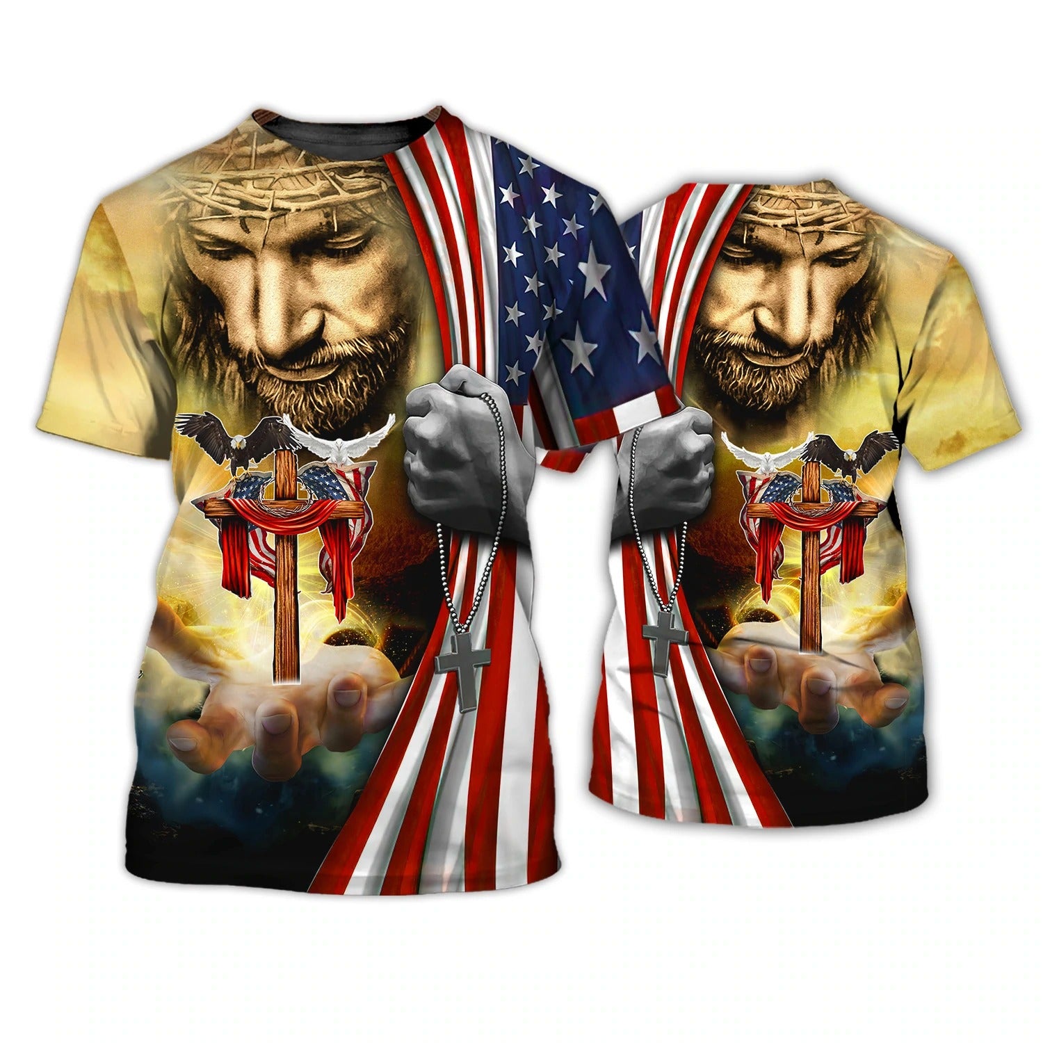 One Nation Under God, 3D Full Print Hoodie T Shirt, Independence Day 3D Hawaiian Shirts