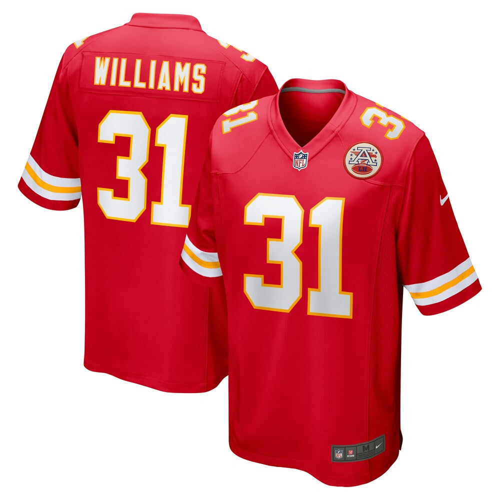 Men’S Kansas City Chiefs Darrel Williams Nike Red Game Jersey