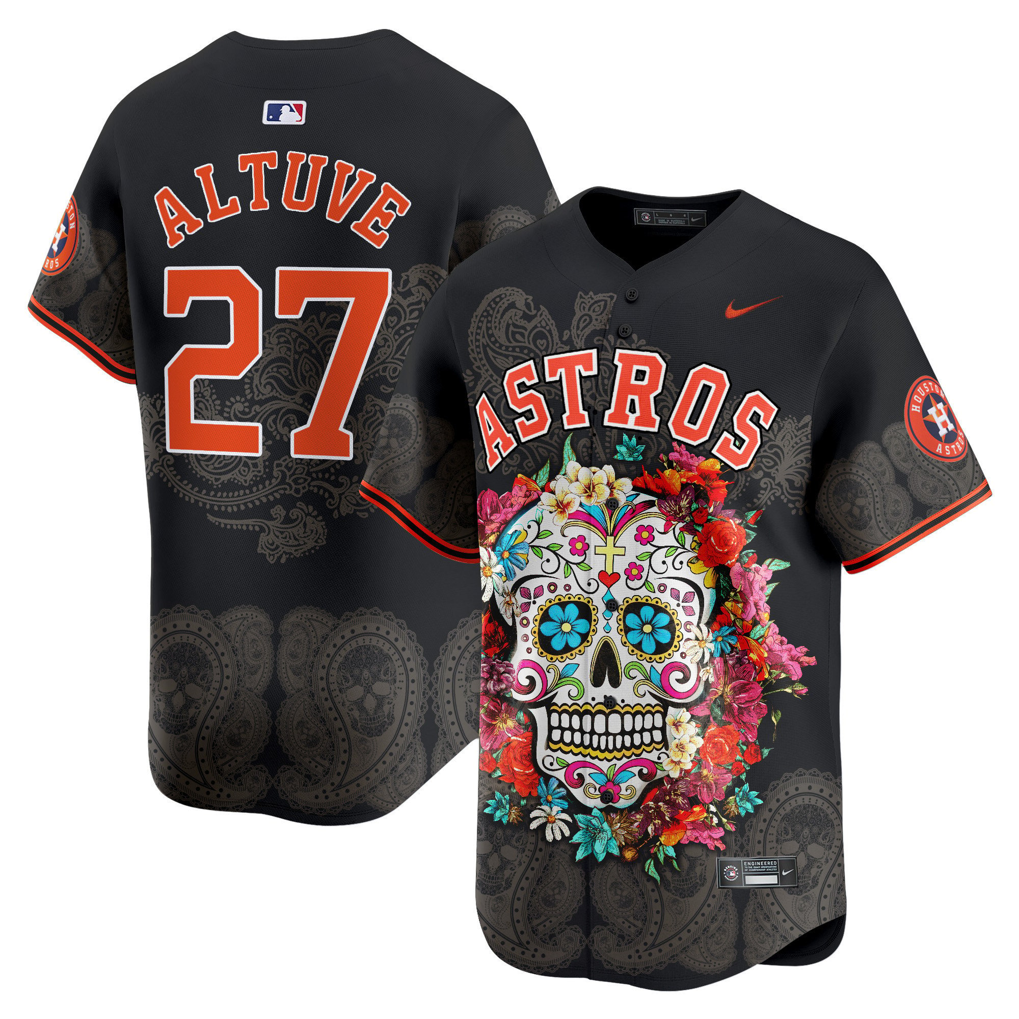 Astros Mexico Skull Vapor Premier Limited Jersey – Printed