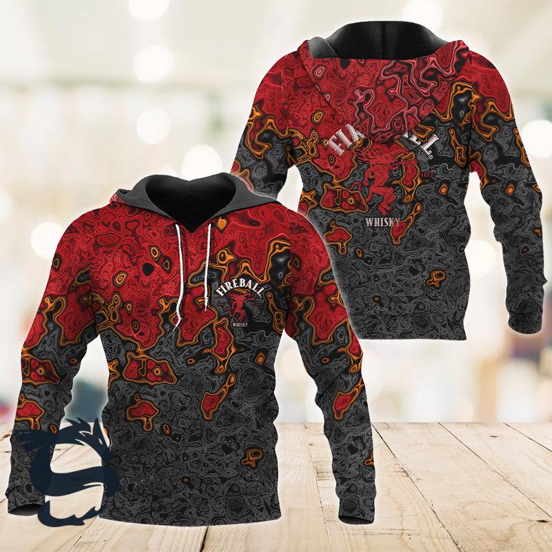 Holographic Colorful Fireball Hoodie & Zip Hoodie