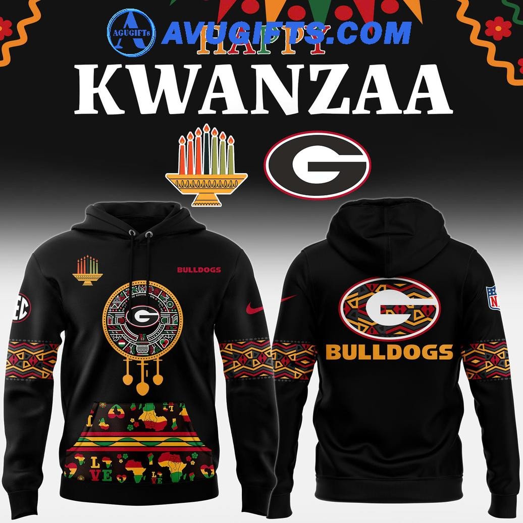 Georgia Bulldogs X Happy Kwanzaa New Edition For Fans Limited Hoodie – Zip Hoodie 3D Aop Shirt