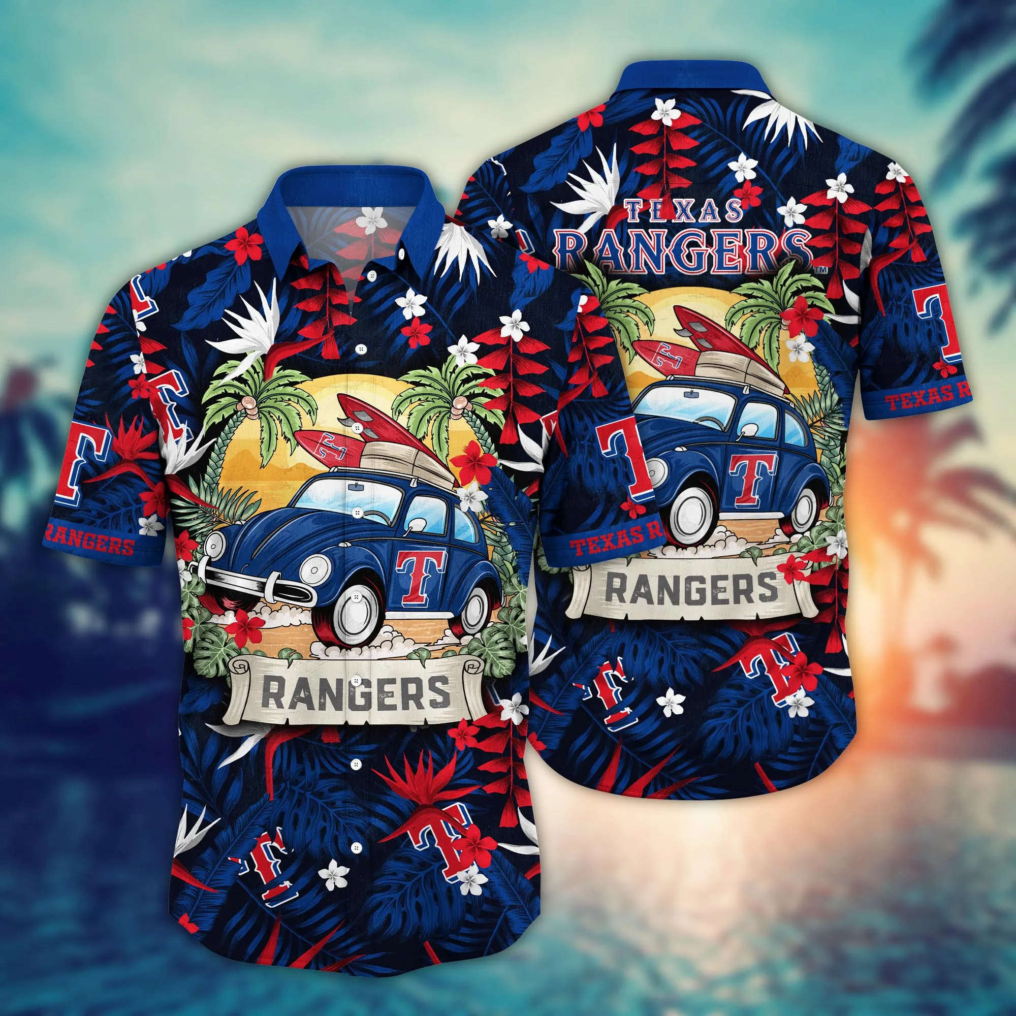 Texas Rangers Mlb Hawaiian Shirt Beach Seasontime Aloha Shirt