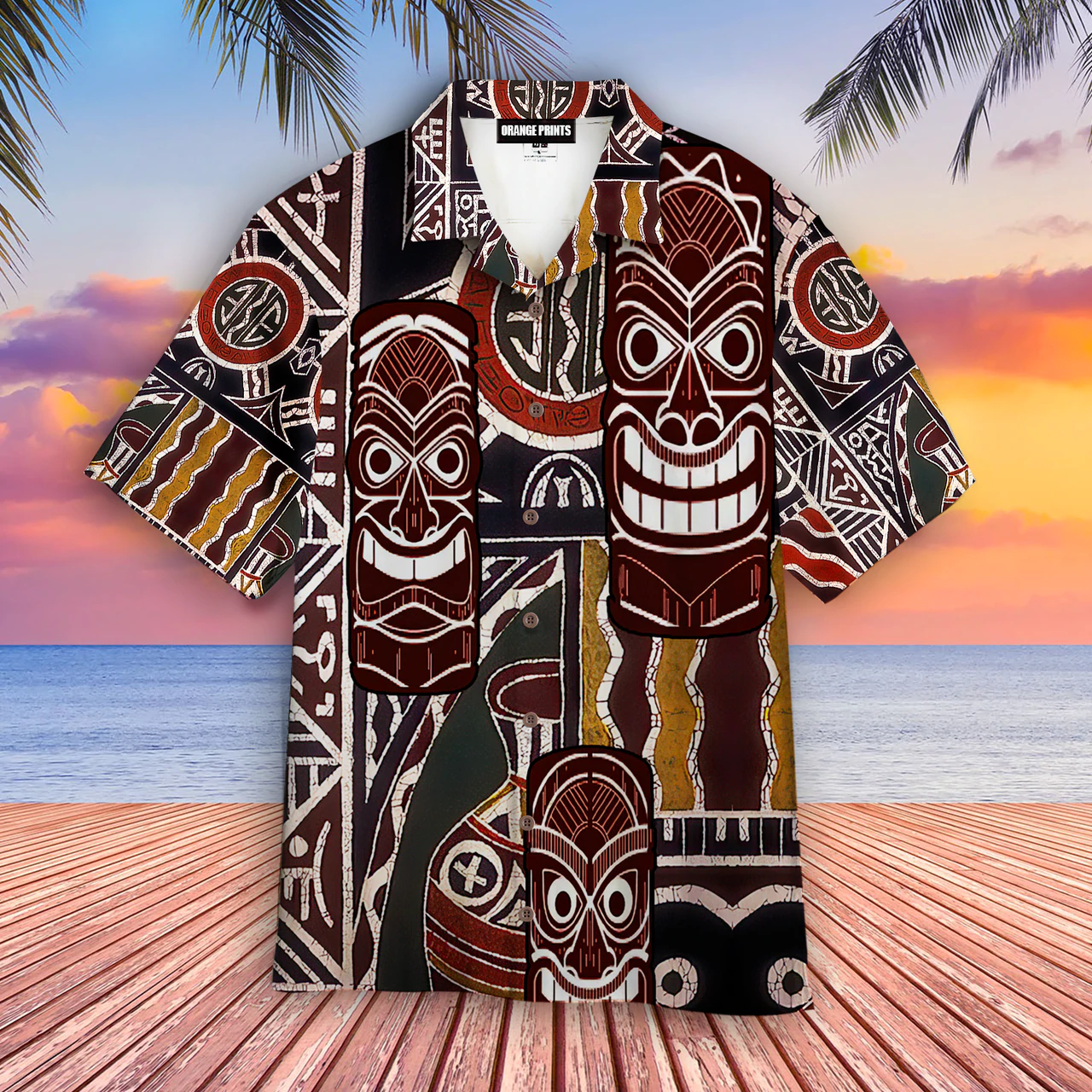 Tiki Hawaiian Shirt For Men & Women