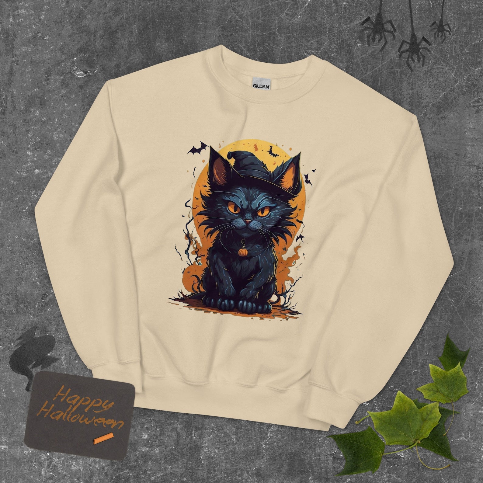 Halloween Scary Cat Sweatshirt 2D Crewneck Sweatshirt All Over Print Sweatshirt For Women Sweatshirt For Men Sws4019 Donuink Store