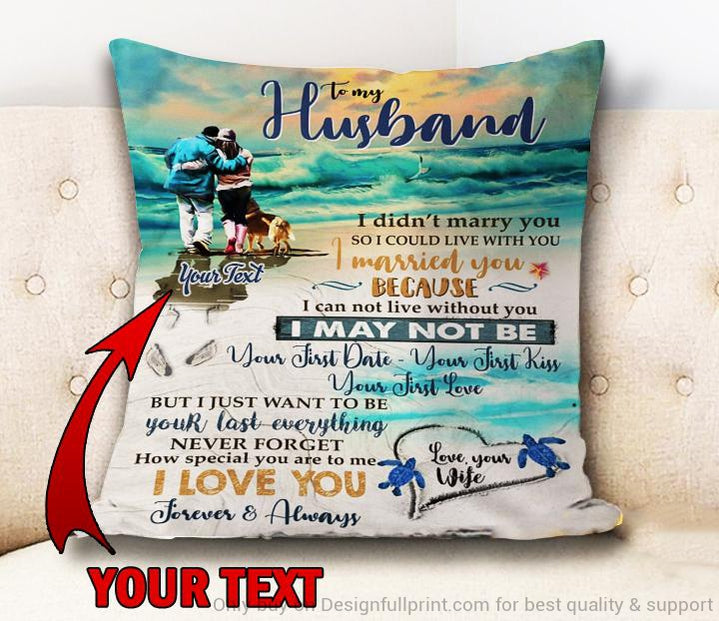 To My Husband Ocean Personalized Pil &hellip;