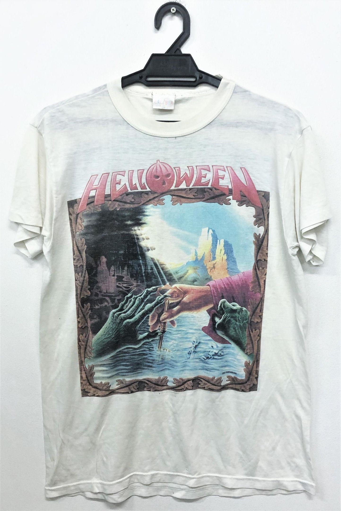 Vintage 1988 Helloween Rock Thrash Metal Tour Concert T-Shirt