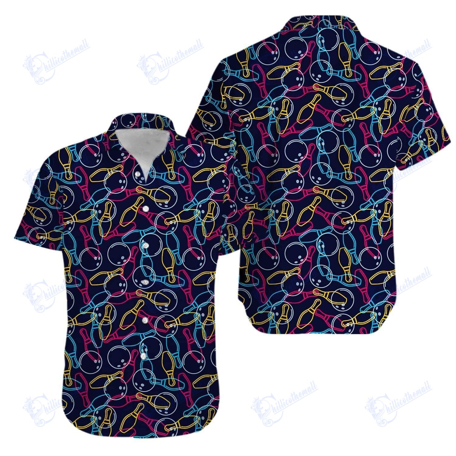 Beach Shirt Bowling Color Hawaiian A …