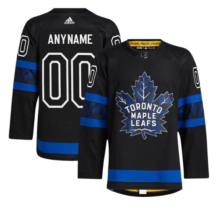 Toronto Maple Leafs Team Alternate Unisex 2023/24 Custom Jersey – Black