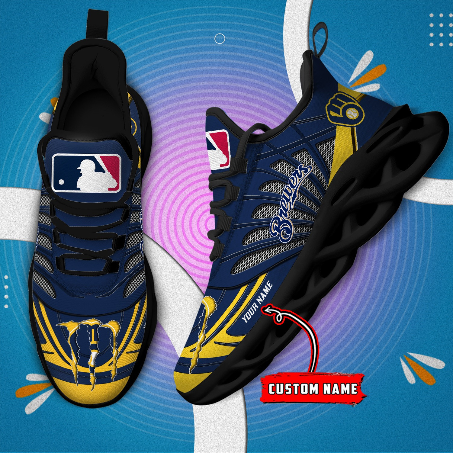 Milwaukee Brewers Max Soul Shoes Sneakers For Men And Women Ver 12