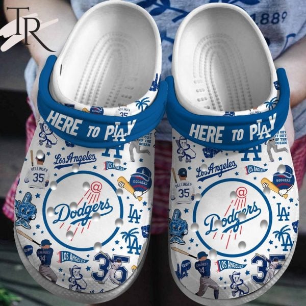 Los Angeles Dodgers MLB Here To Play Crocss Classic Clogs Shoes Ver213