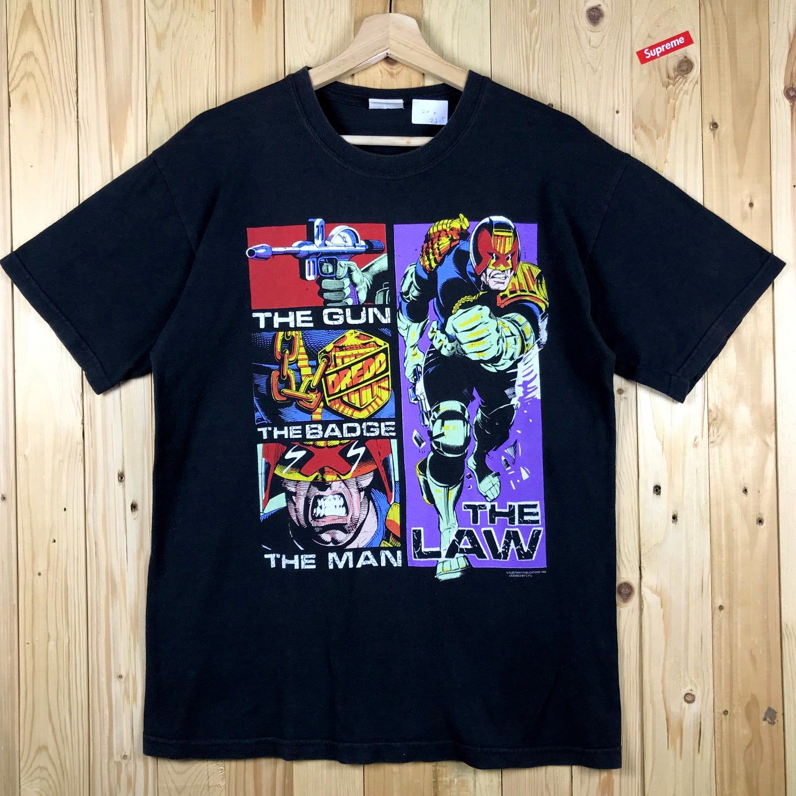 Vintage 1992 Marvel Judge Dredd Comic Movie Shirt