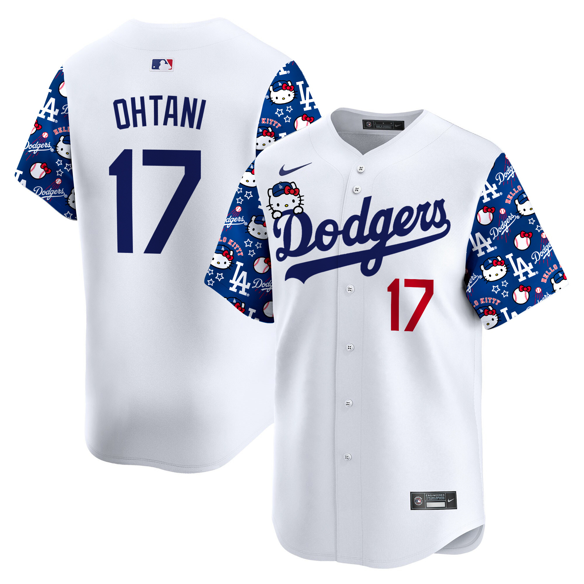 Unisex Dodgers Hello Kitty Vapor Premier Limited Jersey V3 – Printed