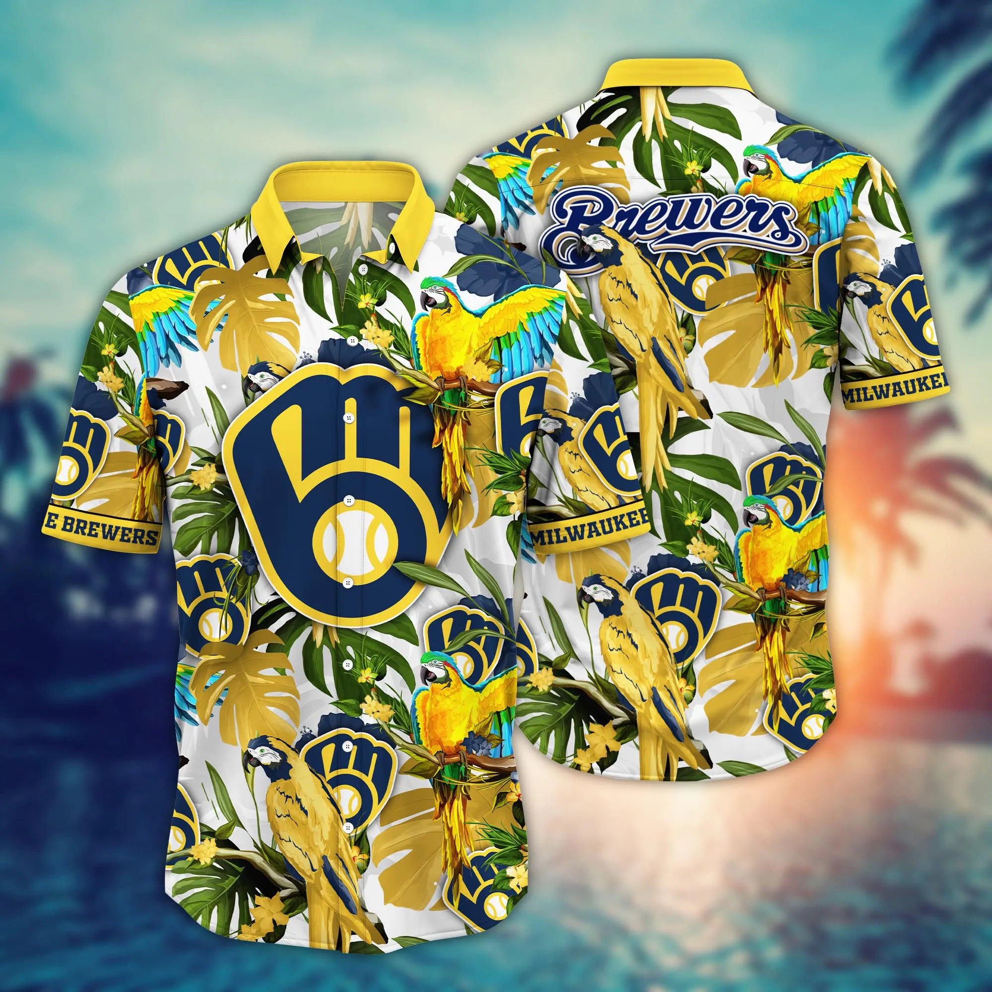 Milwaukee Brewers Mlb Hawaiian Shirt Mid-Yeartime Aloha Shirt