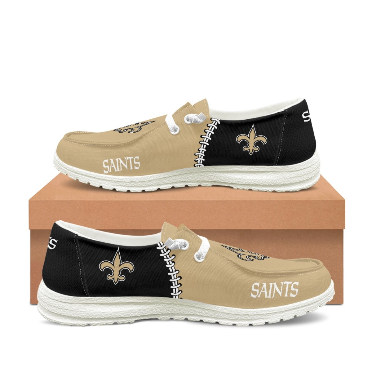 New Orleans Saints Hey Dude Shoes White Soles