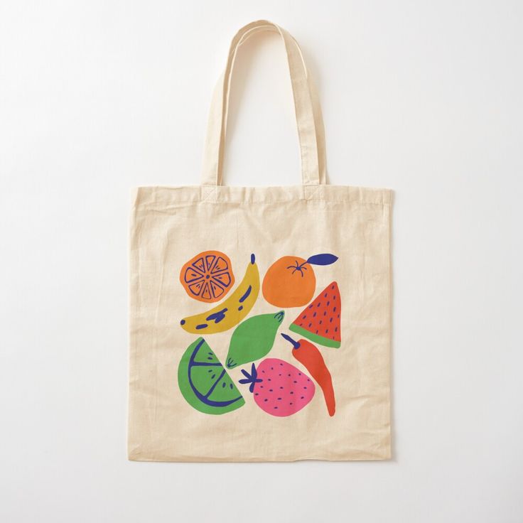 Neon Fruit Tote Bag Cotton Tote Bag by jeightstudio, Best Tote Bags Ideas, Cute Tote Bags Ideas, Tote Bag Design Ideas, Girls Tote Bag, Best Canvas Tote Bags Ideas