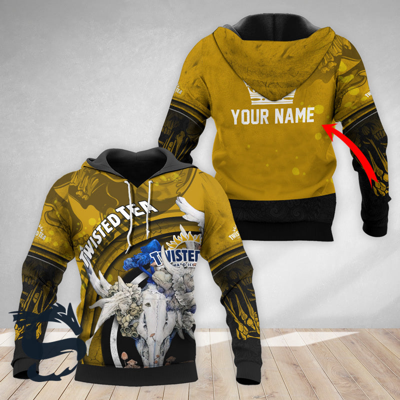 Personalized Twisted Tea Deer Skull With Mushrooms Hoodie & Zip Hoodie