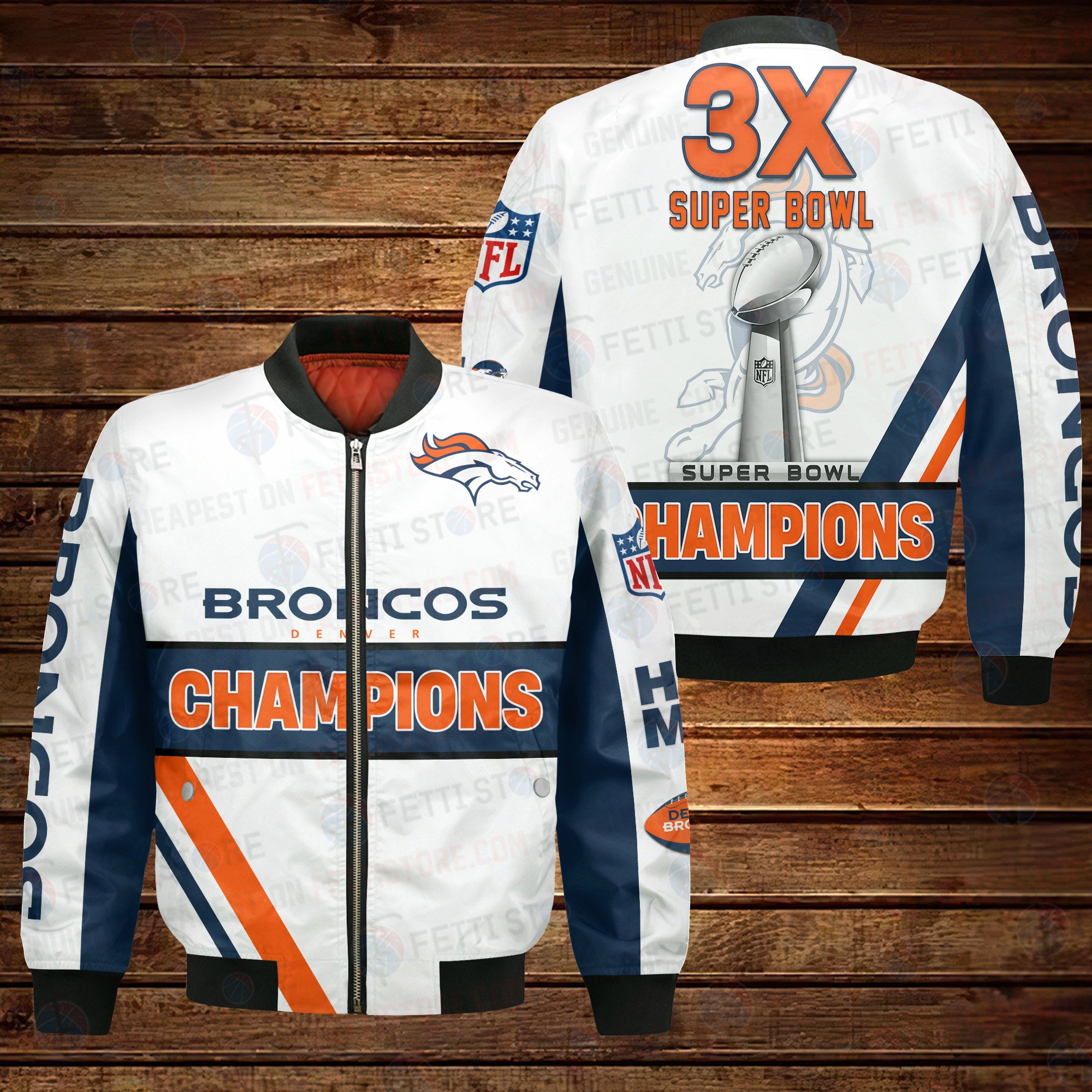 Denver Broncos X Super Bowl Champions Design Bomber Jacket