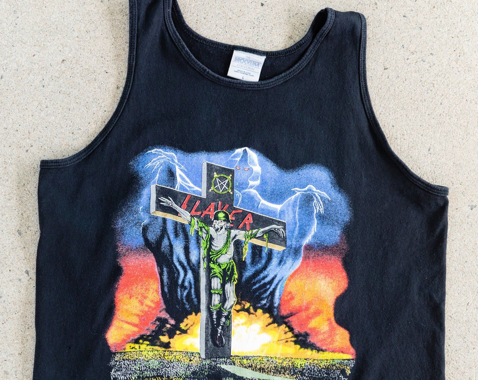 Vintage 1990’S Slayer Seasons In The Abyss T-Shirt Concert Tour Tank Top By Brockum