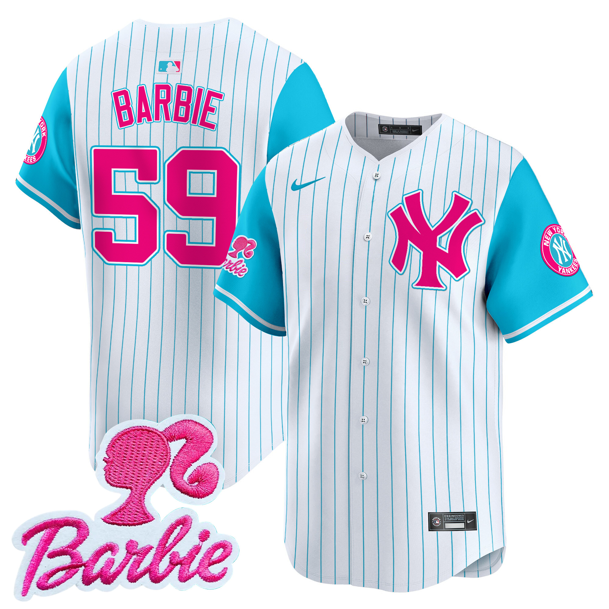 Unisex Yankees Barbie Patch Vapor Premier Limited Jersey – All Stitched