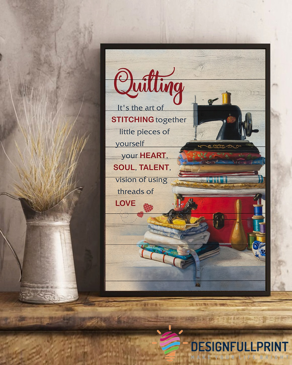 Gift For Sewer Love Quilting Heart S …