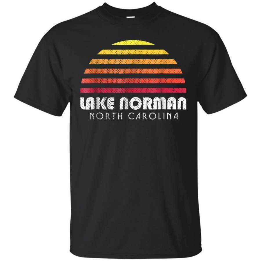 AGR Lake Norman Shirt  Retro Vintage Style Distressed Sunset Jaq T-shirt