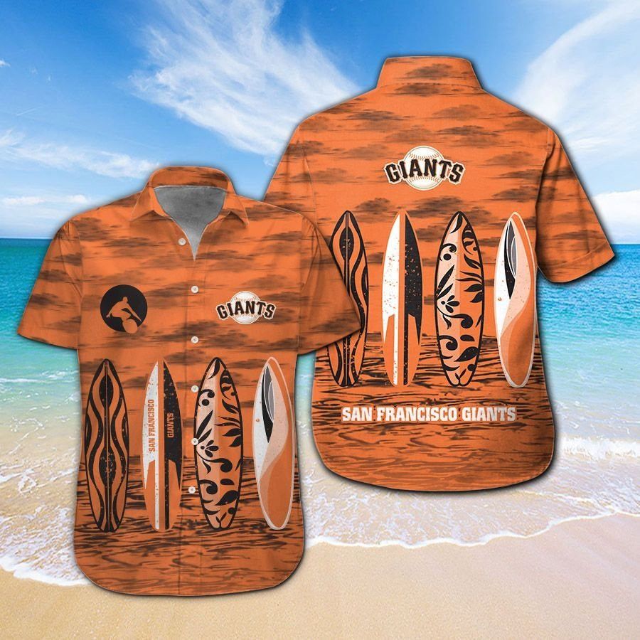 San Francisco Giants Short Sleeve Button Up Tropical Hawaiian Shirt Ver04