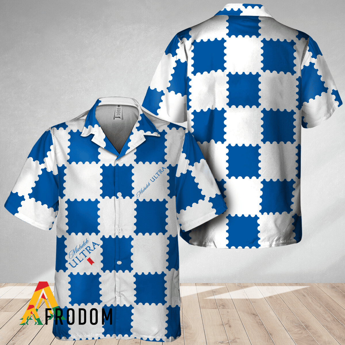 Trendy Gingham Michelob Ultra Hawaiian Shirt