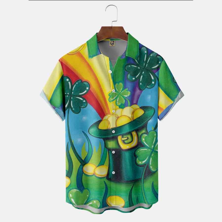 St Patrick’S Day Shamrock American Hawaiian Shirt