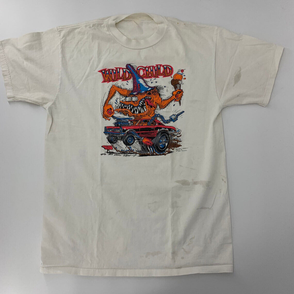 Vintage 1990 Ed Roth Wild Child Rat Fink Shirt Outfit