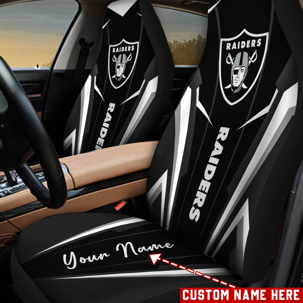 Las Vegas Raiders Personalized Car Seat Cover Set CSC7328