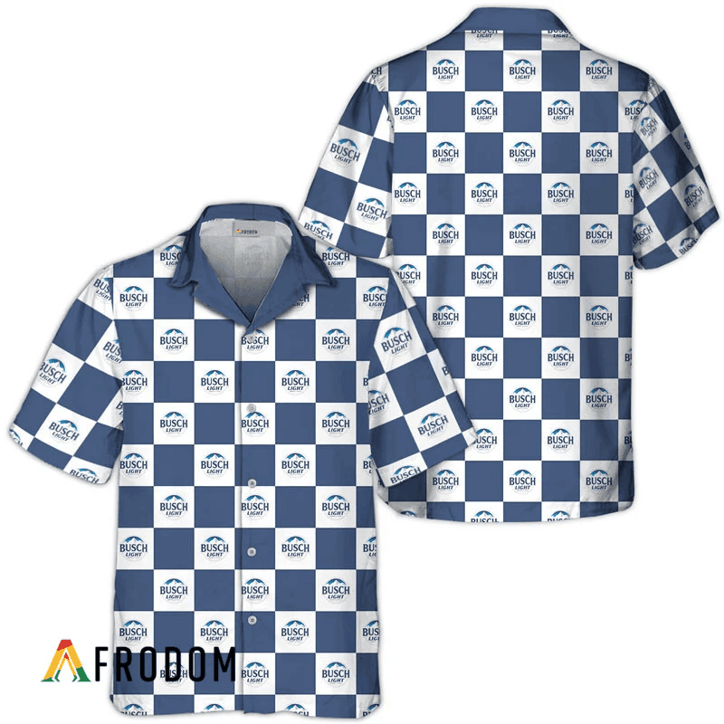 Busch Light Checkerboard Hawaiian Shirt