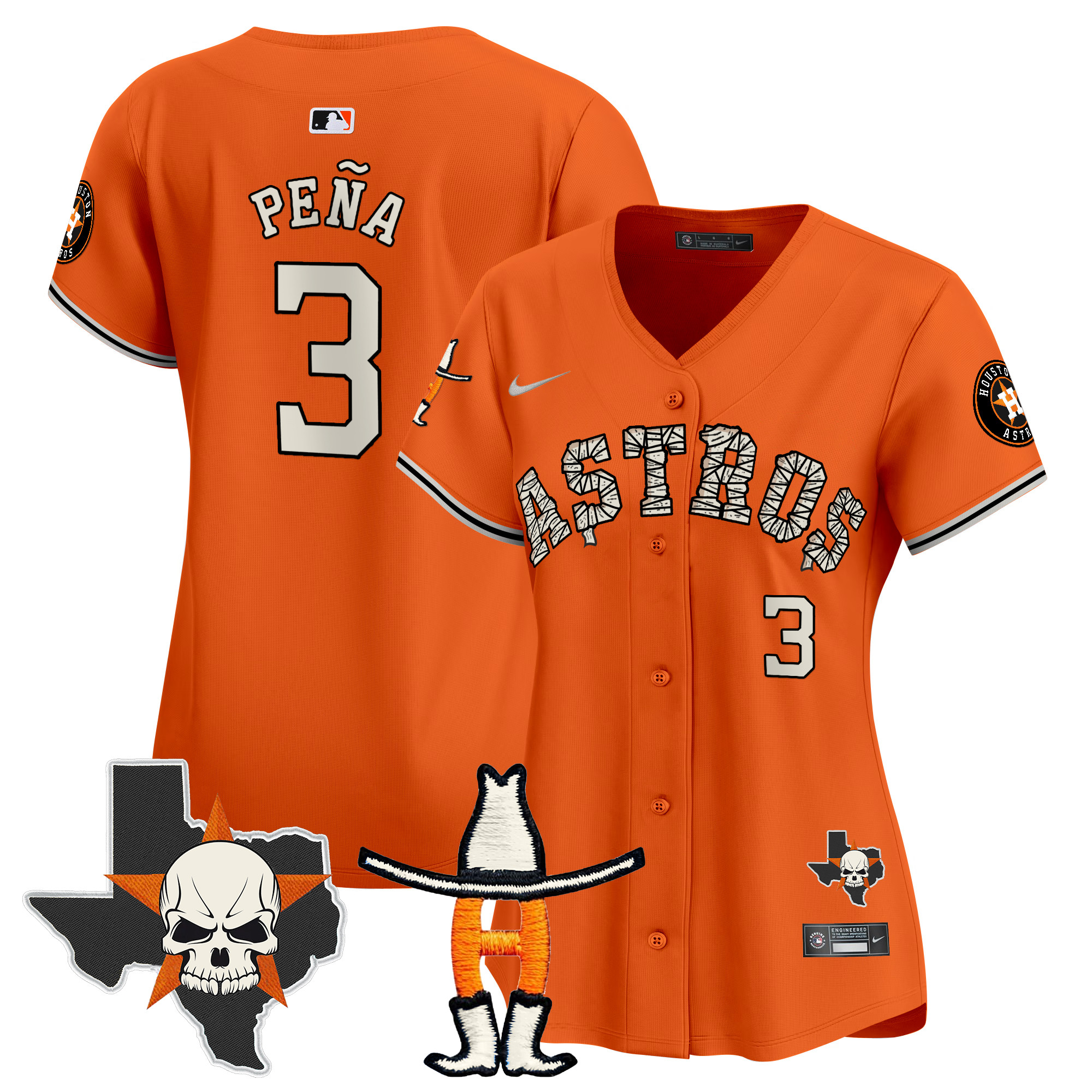 Women’S Houston Astros Halloween Vapor Premier Limited Jersey – All Stitched