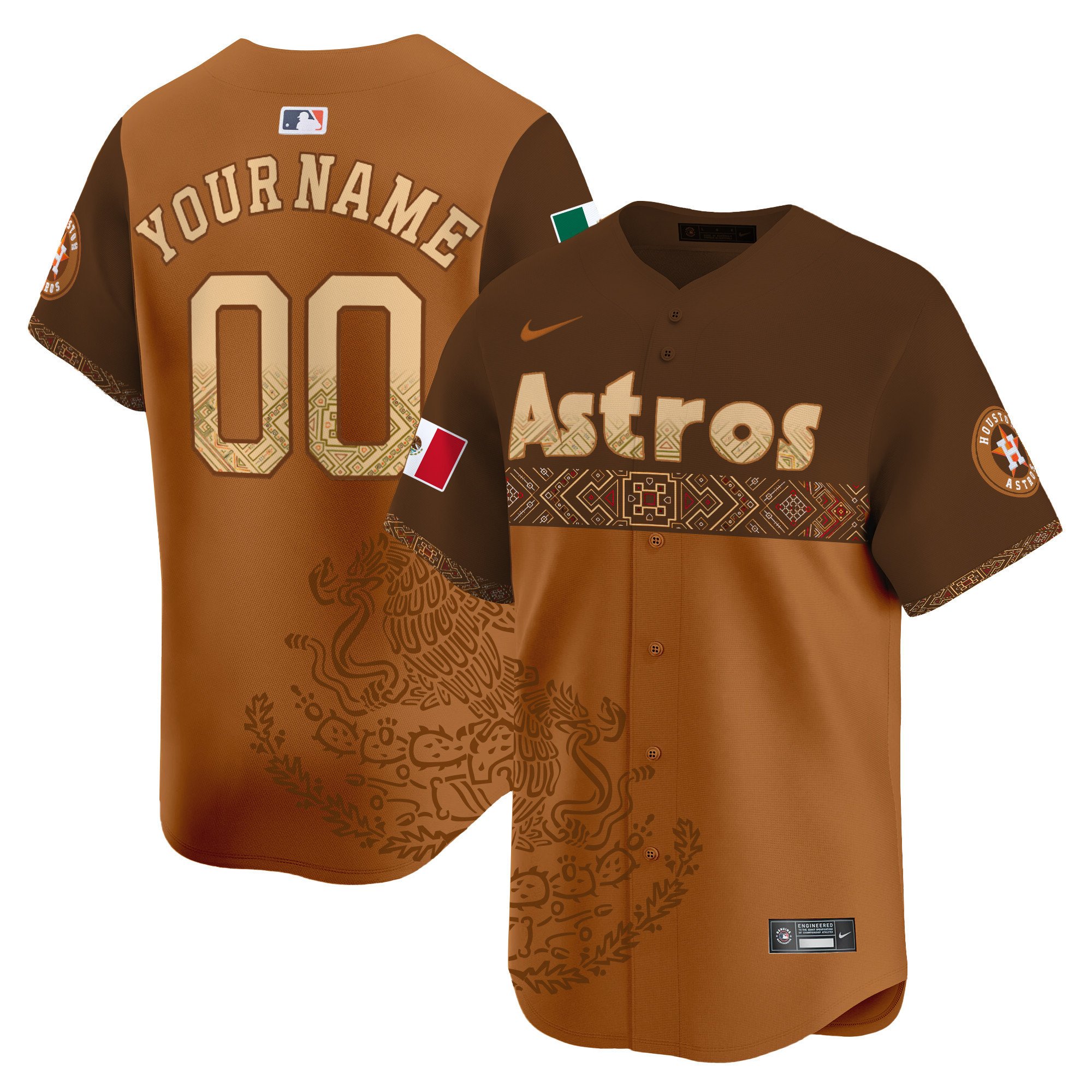 Astros Mexico Vapor Premier Limited Custom Jersey V2 – Printed