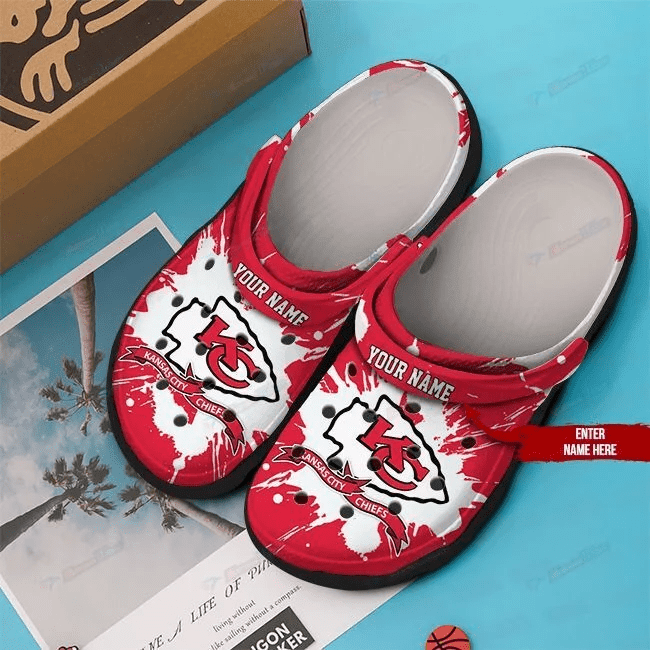 Kansas City Chiefs Football Ripped Crocss Clog Shoes Ver604