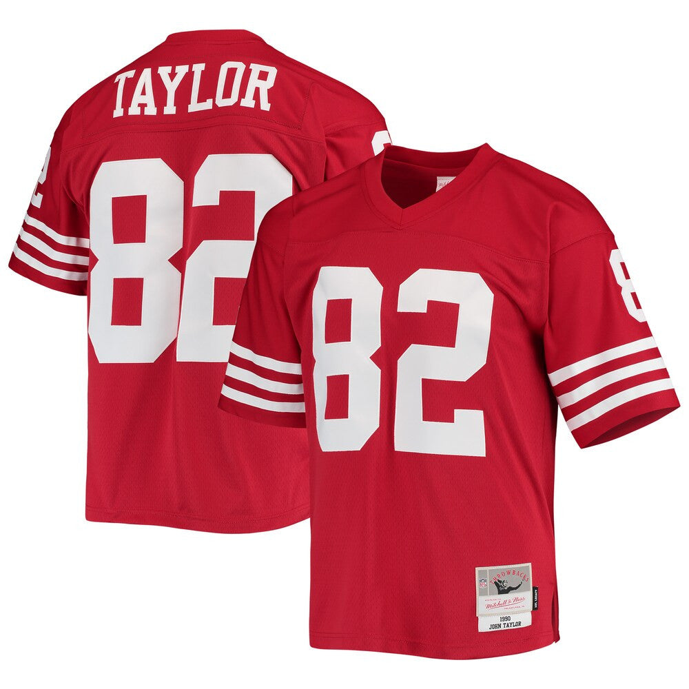 Men’S San Francisco 49Ers John Taylor Mitchell & Ness Scarlet 1990 ...