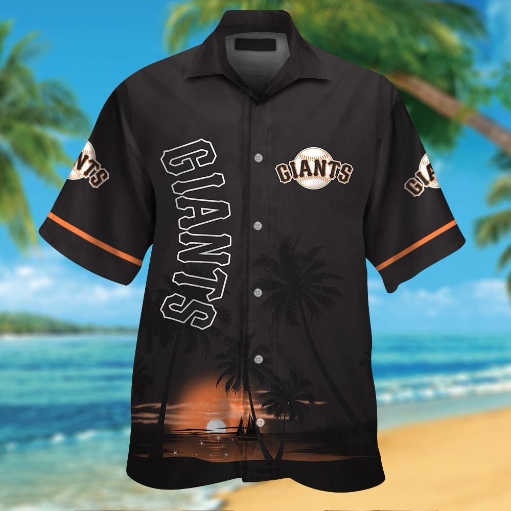 San Francisco Giants Short Sleeve Button Up Tropical Hawaiian Shirt Ver05