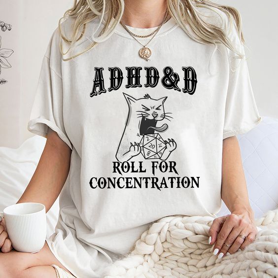Adhd Dnd Cat Shirt fashionstation