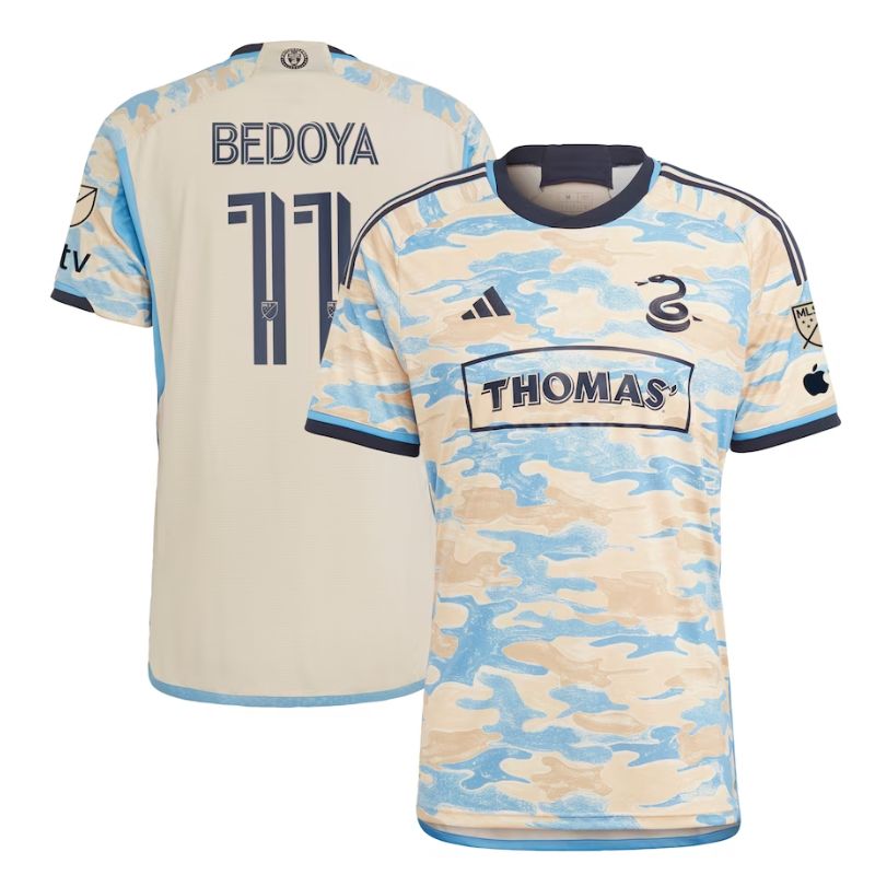 Alejandro Bedoya Philadelphia Union Adidas 2023/24 Player Jersey  – Tan