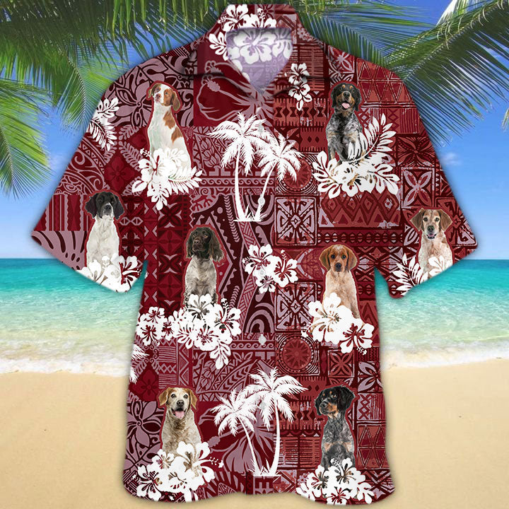 Brittany Spaniel Hawaiian Shirt, Dog All Over Printed Hawaiian Shirt Summer