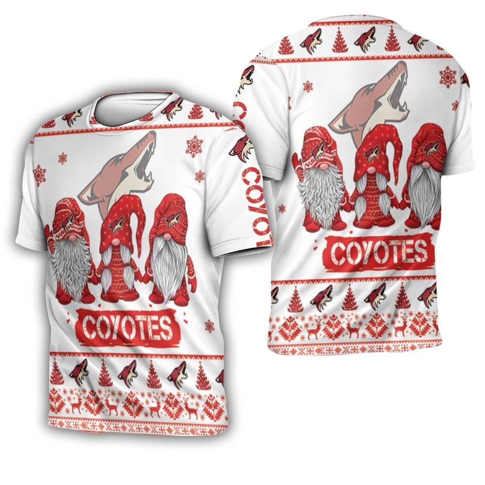 Christmas Gnomes Arizona Coyotes Ugly Sweatshirt Christmas 3D 3D T-Shirt