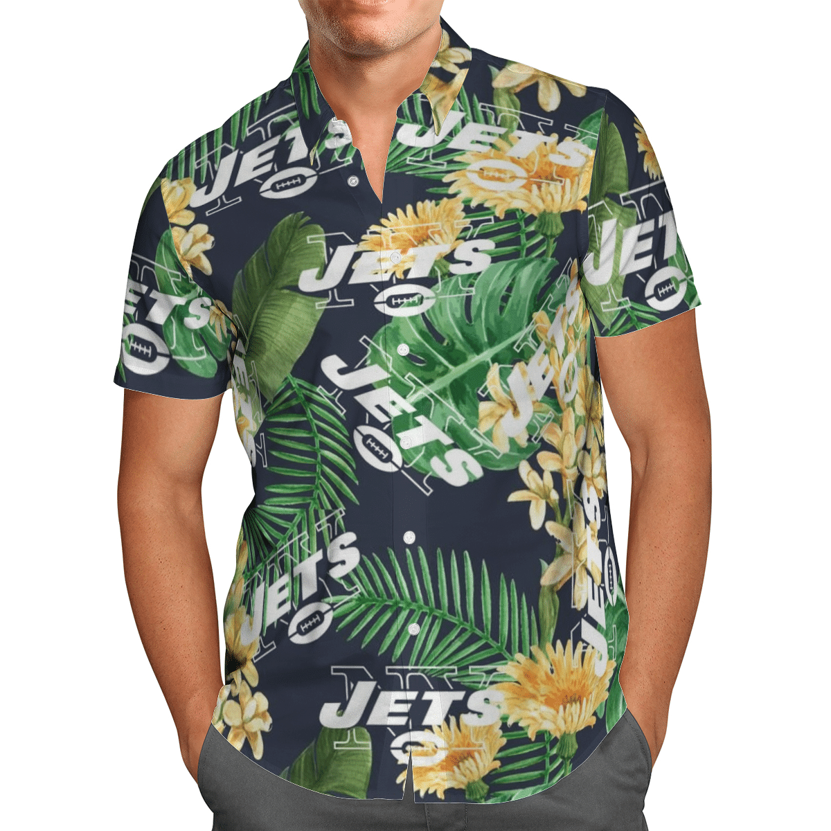 R-New York Jets Football Hawaiian Shirt