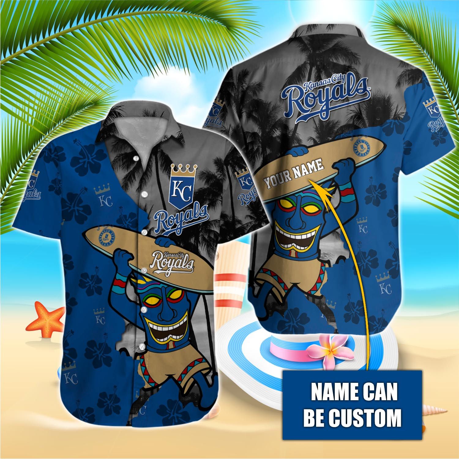 Kansas City Royals Personalized Name Hawaiian Shirt