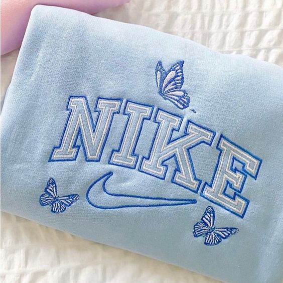 – Nike Butterflies Crewneck- | Color: Blue | Size: S