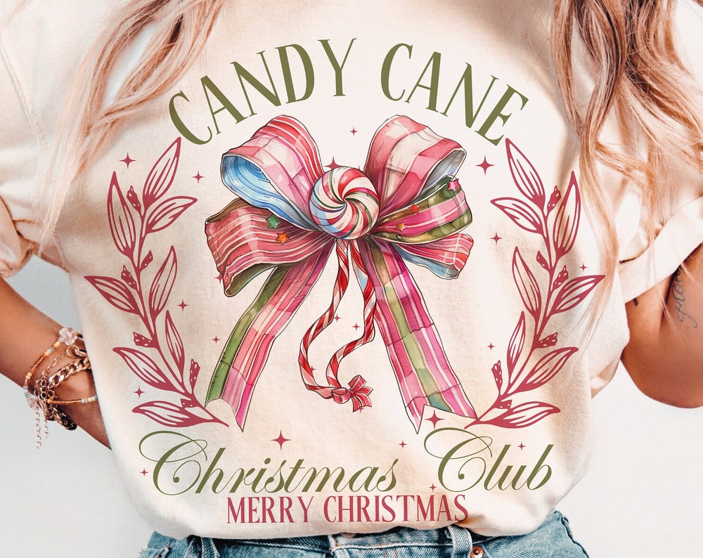 Pink Candy Cane Christmas Club  Png, Christmas kids Png, Pink Christmas PNG, Funny Christmas png, Christmas Shirt PNG, Christmas Candy png  - Shopseatcar Fashion